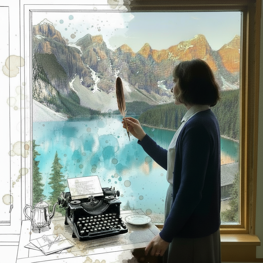 gezeichnet mit Feder